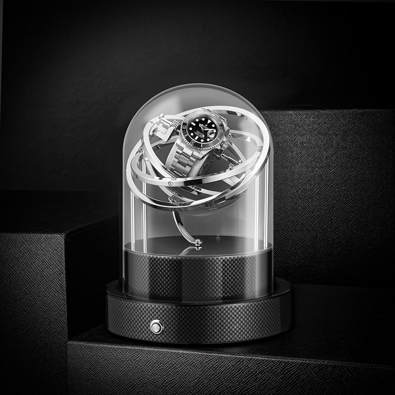 Belle Couvercle en Verre Mécanique Montre Shaker