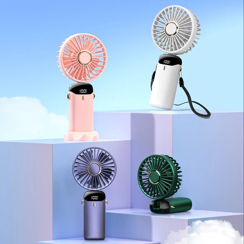 Ventilateur portatif Mini Affichage Numérique chargeur usb