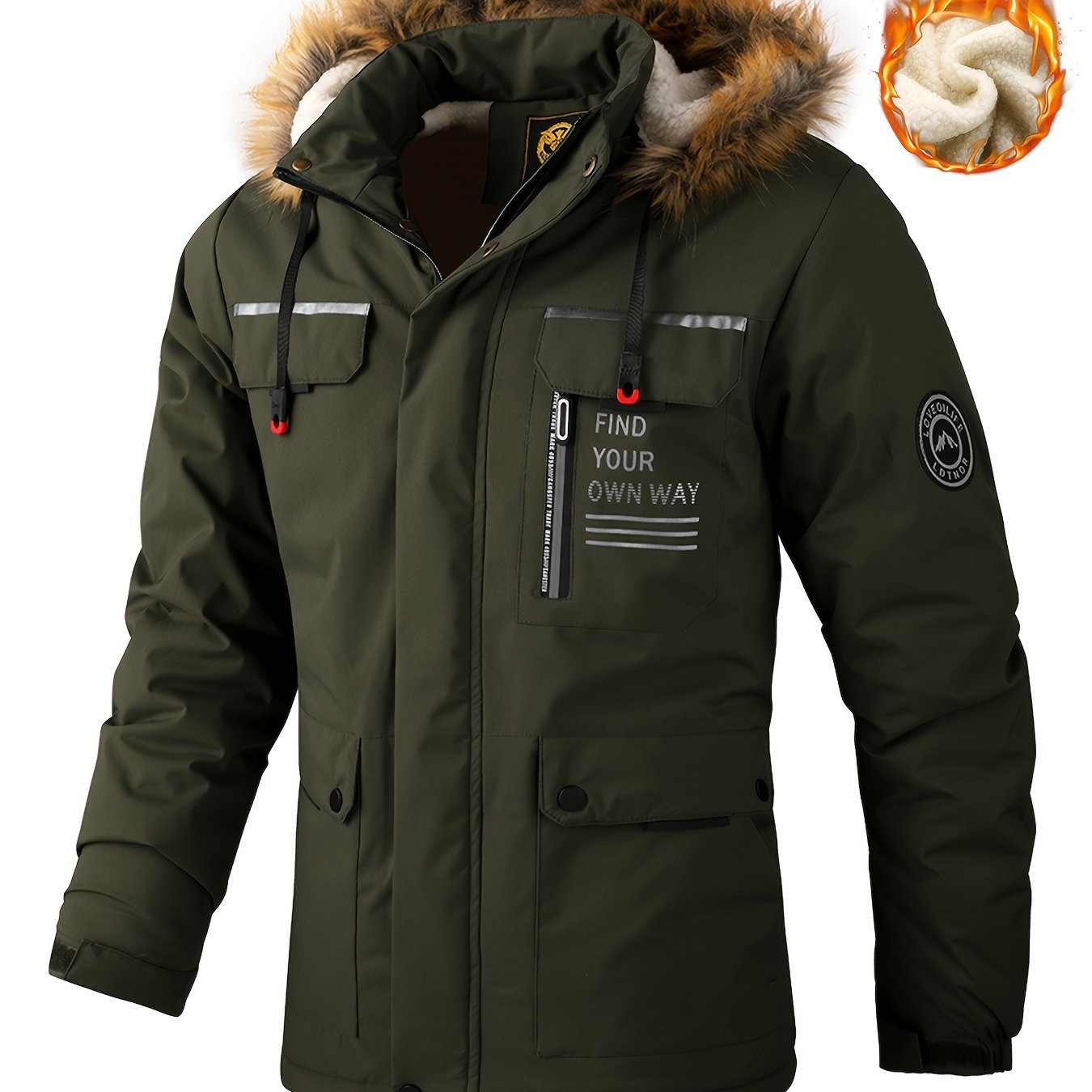 Veste coupe-vent d'hiver pour hommes
