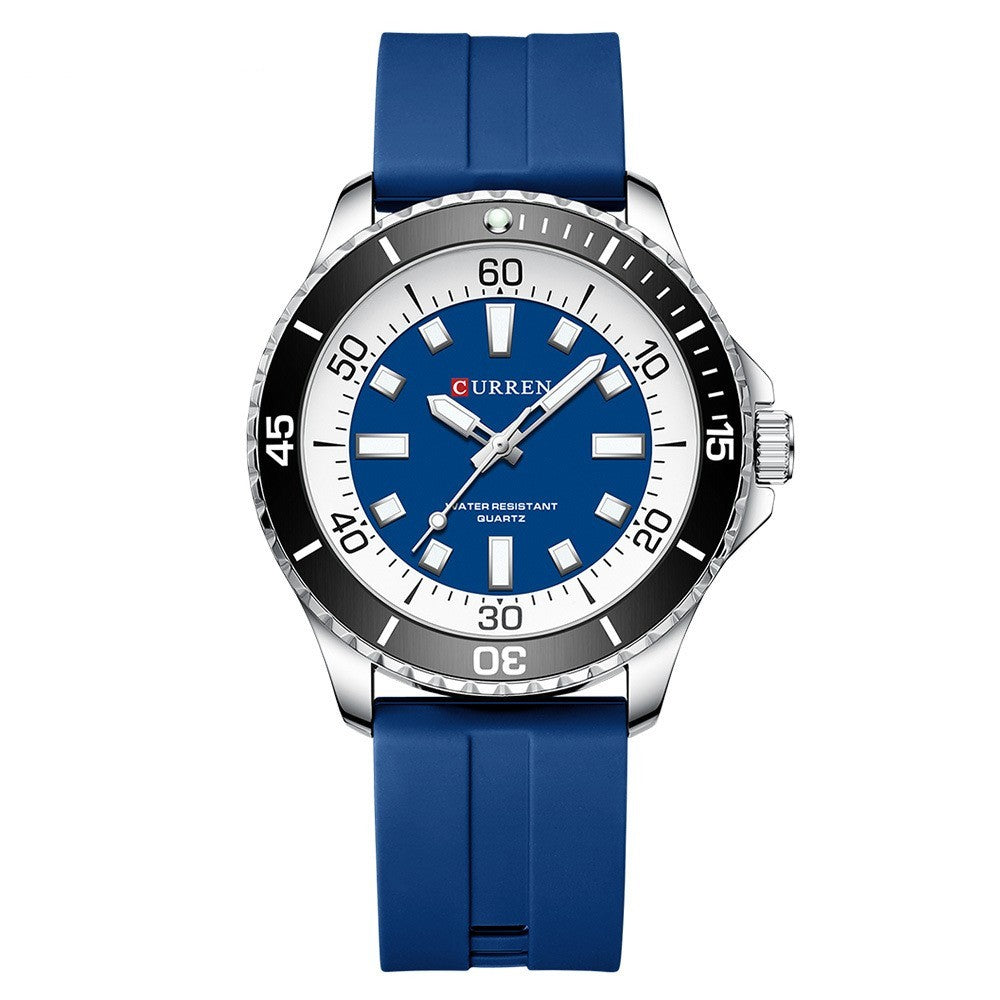 Montre à quartz simple à grand cadran pour hommes