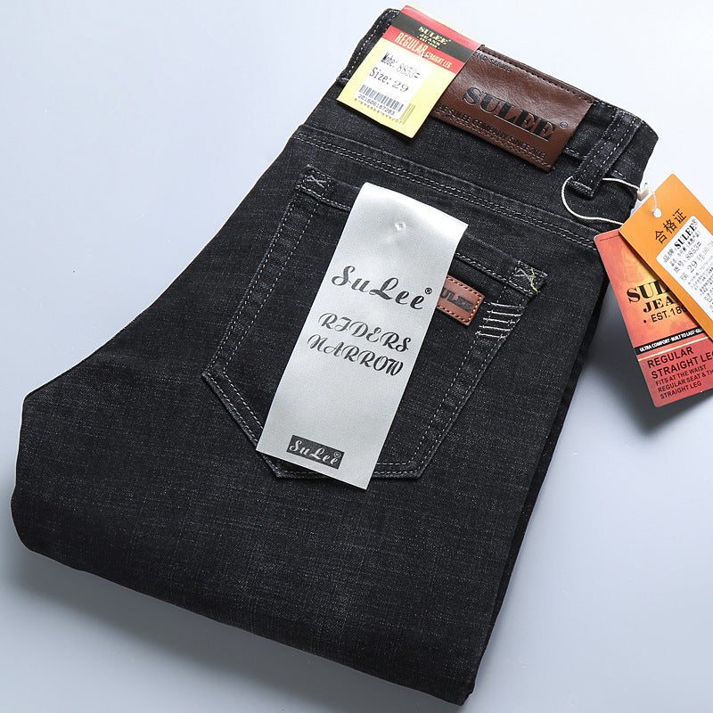 SU Lee Jeans pour hommes, Printemps et été, Élastique coupe droite