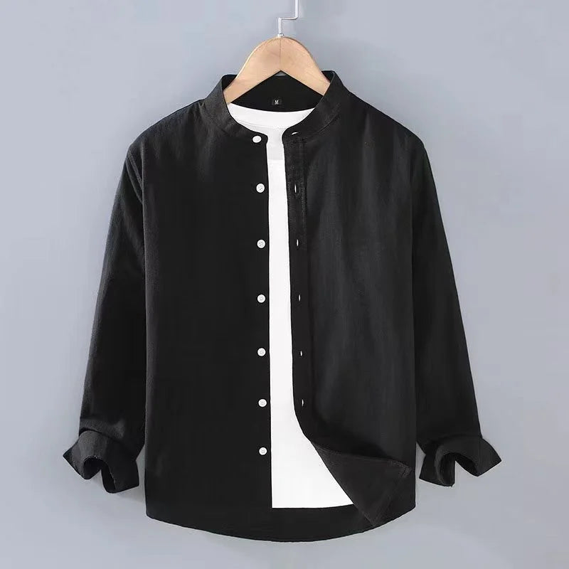 Chemise en lin blanche pour homme