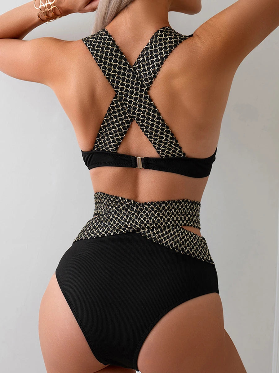 Maillot de bain unique en deux pièces pour femmes