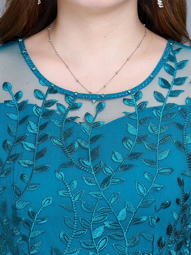 Robe longue en mousseline de soie