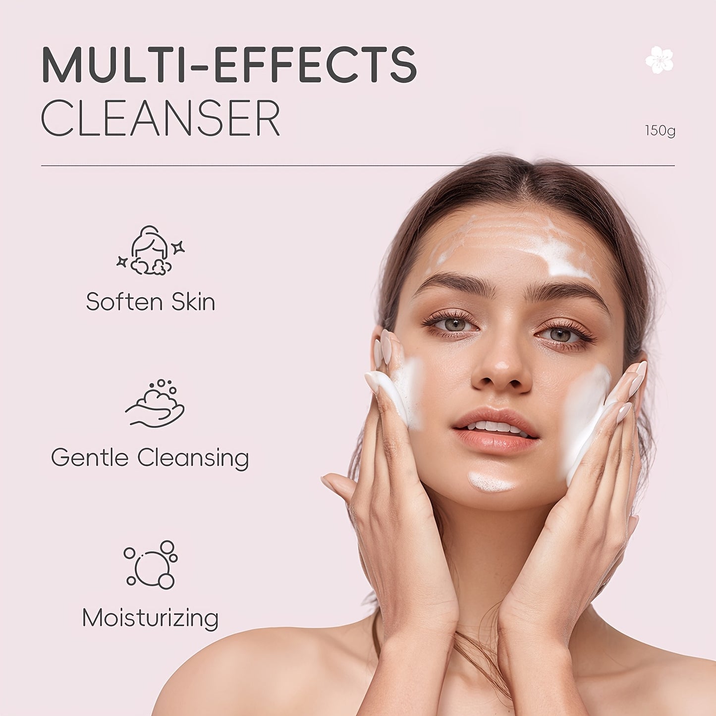 Nettoyant visage mousse à la sakura pour un nettoyage en profondeur sans agresser la peau.
