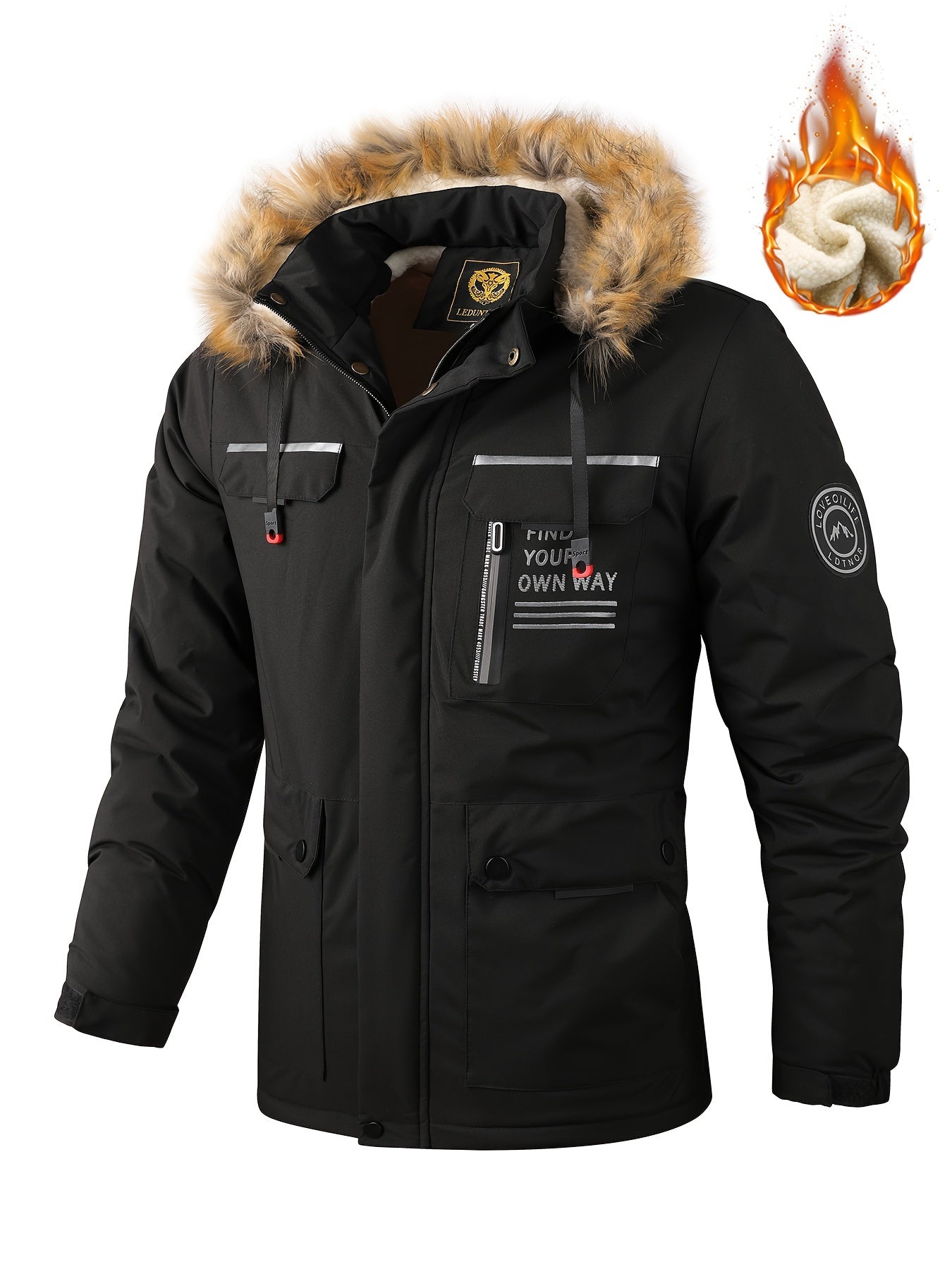 Veste coupe-vent d'hiver pour hommes