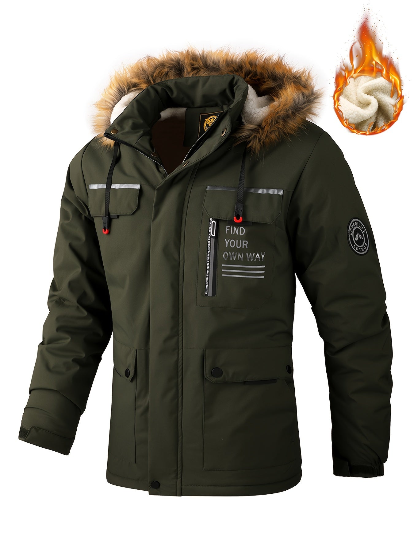 Veste coupe-vent d'hiver pour hommes