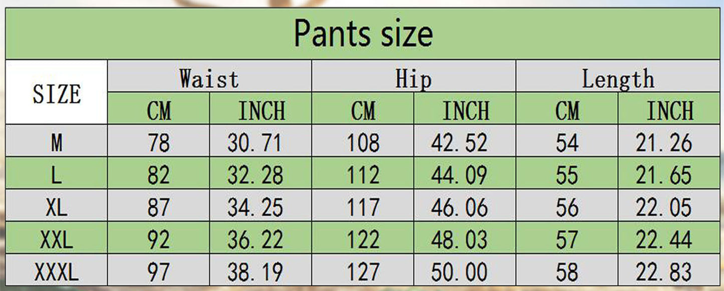 Shorts à poches multiples en coton hawaïen en lin pour hommes