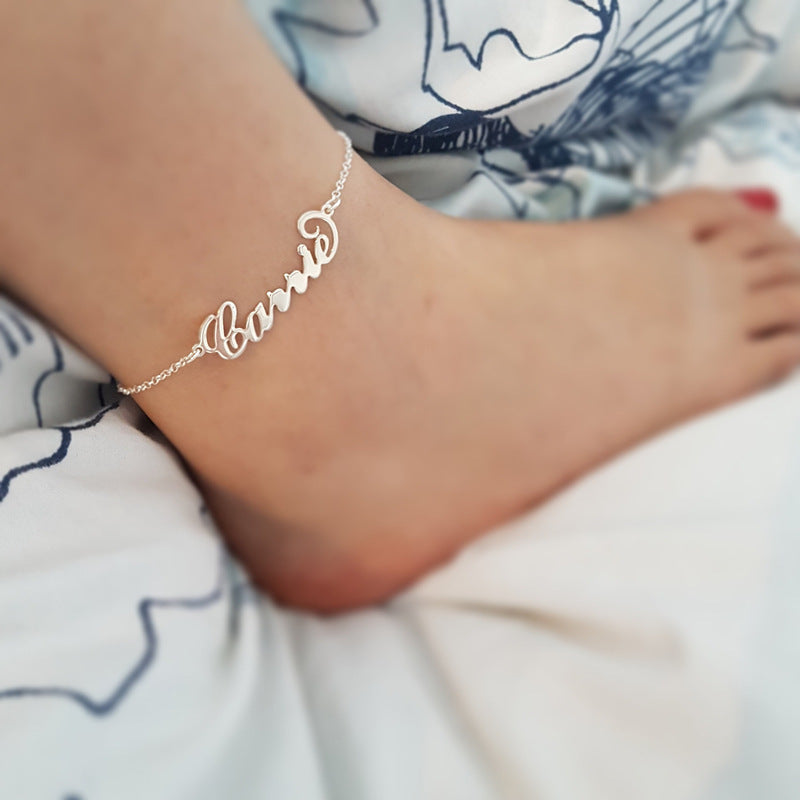 Bracelet de cheville nom personnalisé
