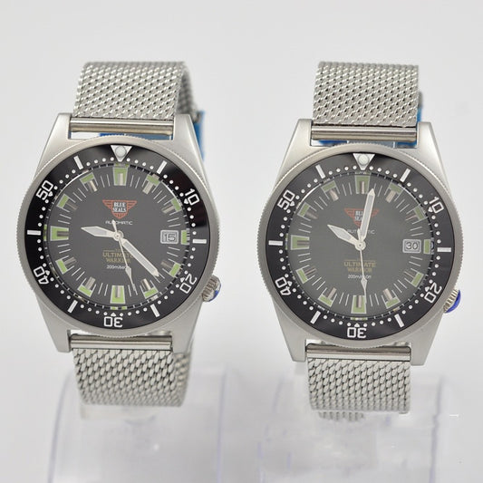 Montre pour hommes avec mouvement automatique mécanique NH35, fabriquée en acier inoxydable 316L, étanche jusqu'à 200 mètres.