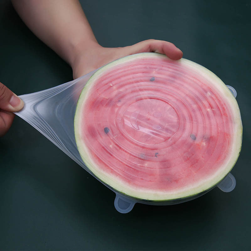 6 couvercles en silicone extensible s'adapte à la plupart de vos récipients grâce à leurs 6 tailles différentes.