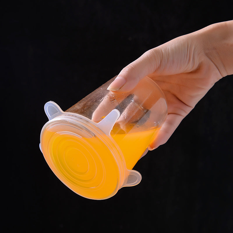 6 couvercles en silicone extensible s'adapte à la plupart de vos récipients grâce à leurs 6 tailles différentes.