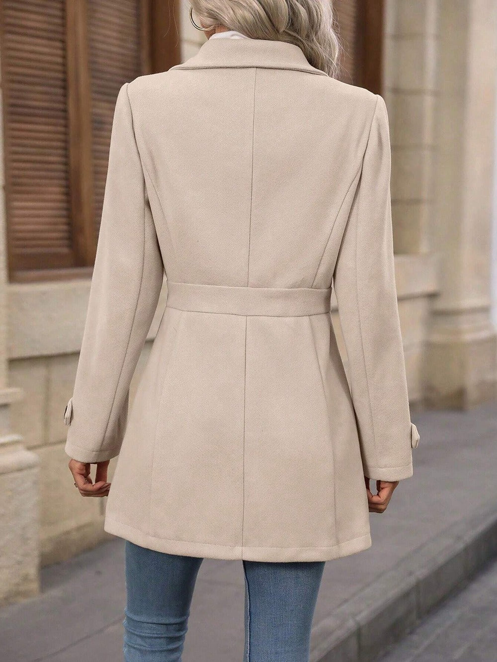Veste mi-longue en laine, pour femmes
