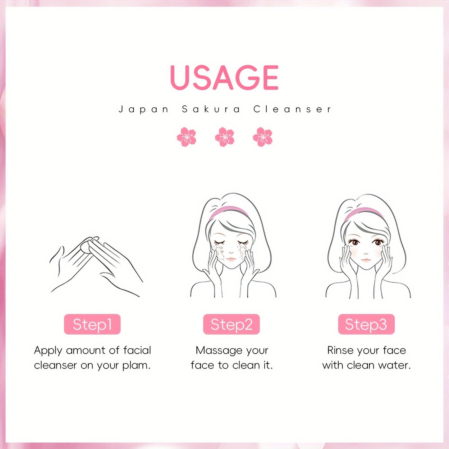 Nettoyant visage mousse à la sakura pour un nettoyage en profondeur sans agresser la peau.