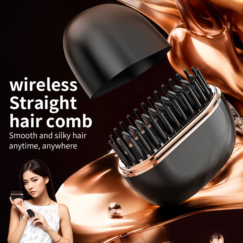 Peigne lissant miniature avec technologie de charge sans fil pour un styling pratique en déplacement