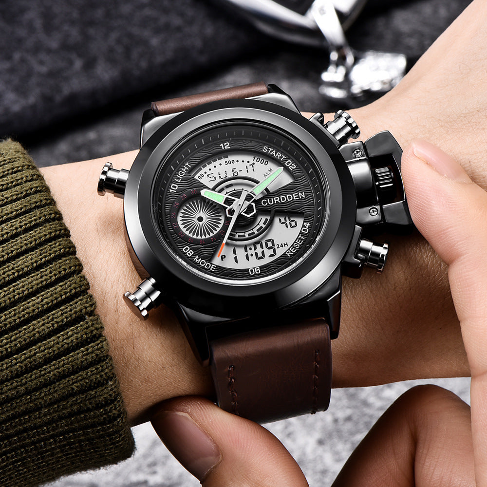 Montre de sport pour hommes, élégante dotée d'un double affichage pour un suivi optimal de vos activités