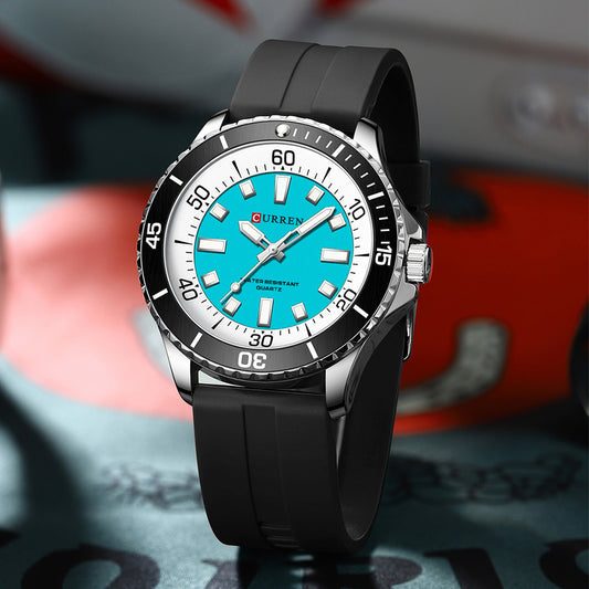 Montre à quartz simple à grand cadran pour hommes