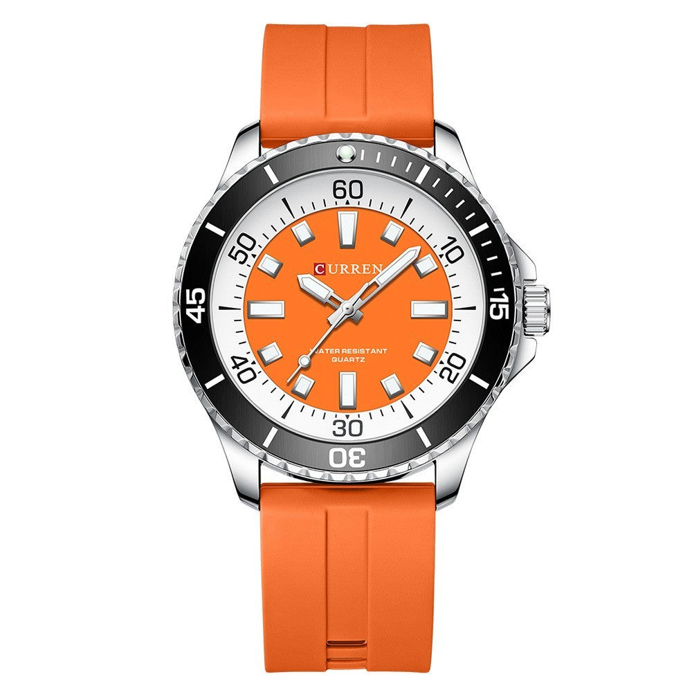 Montre à quartz simple à grand cadran pour hommes