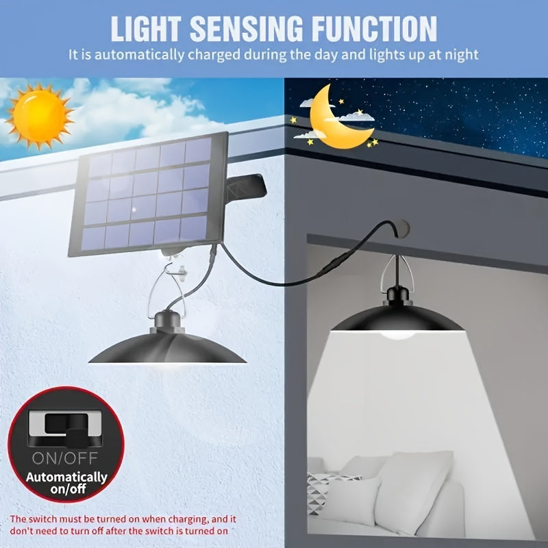 Luminaire Suspendu LED à Énergie Solaire avec Télécommande, éclairage
