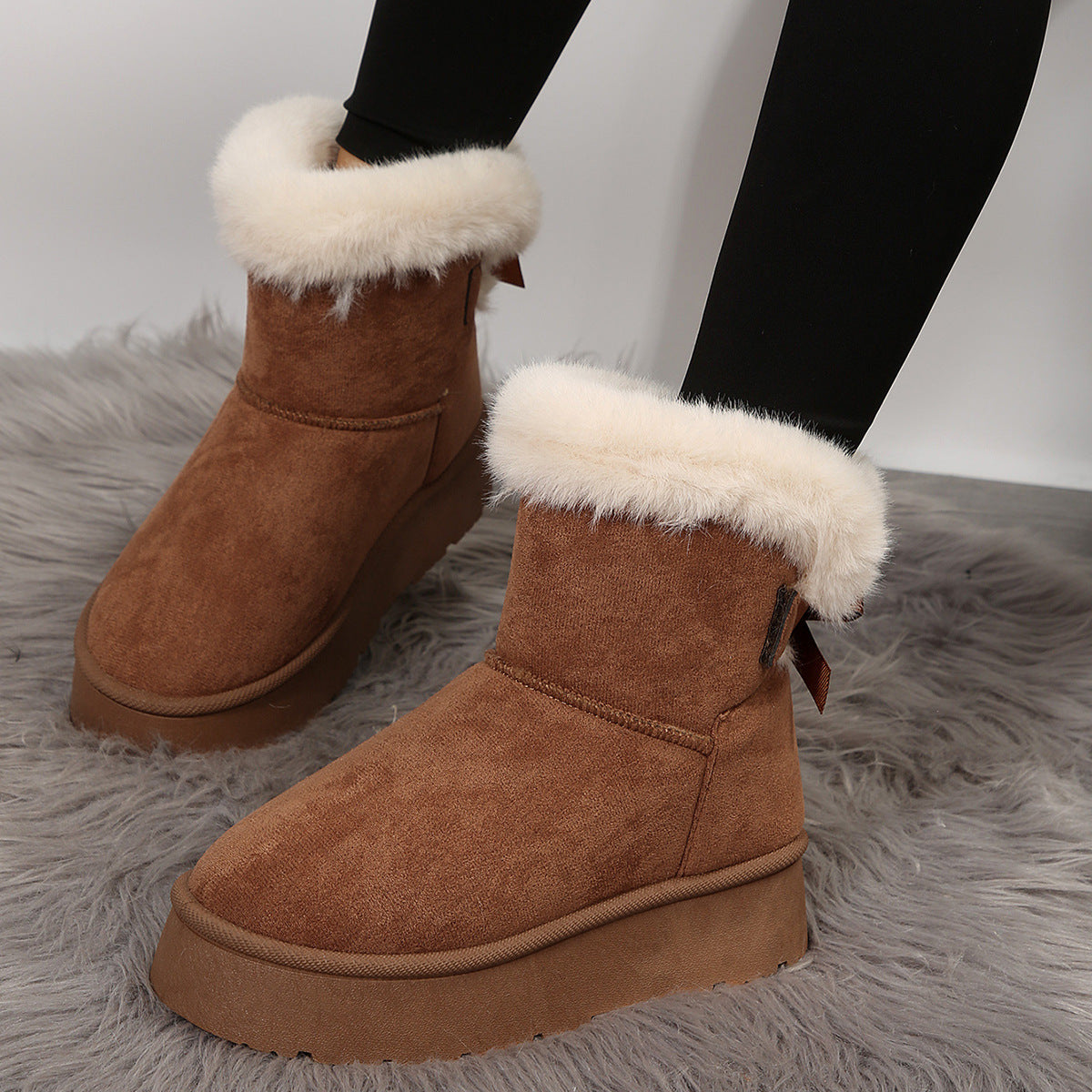 Bottes de neige à semelles épaisses