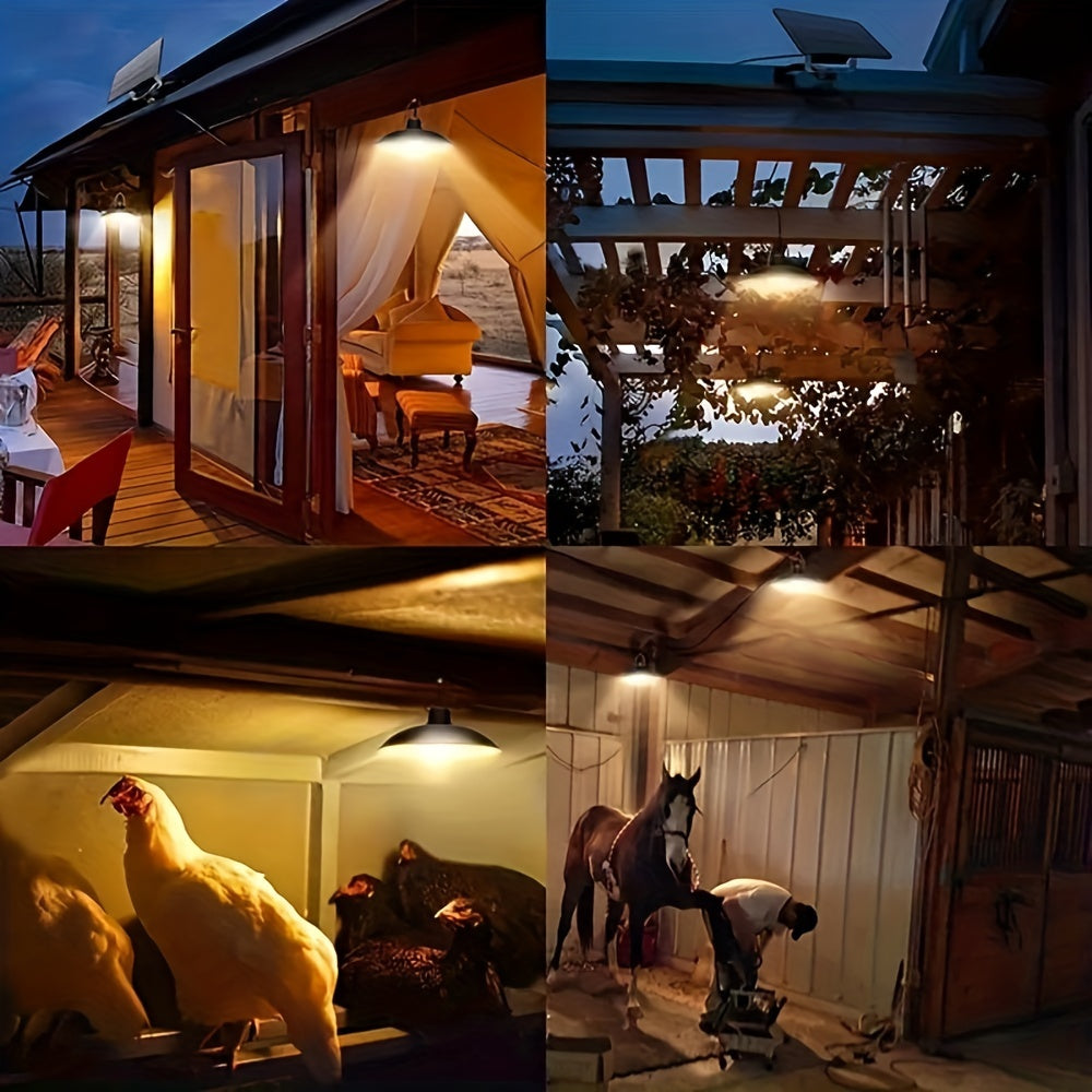 Luminaire Suspendu LED à Énergie Solaire avec Télécommande, éclairage