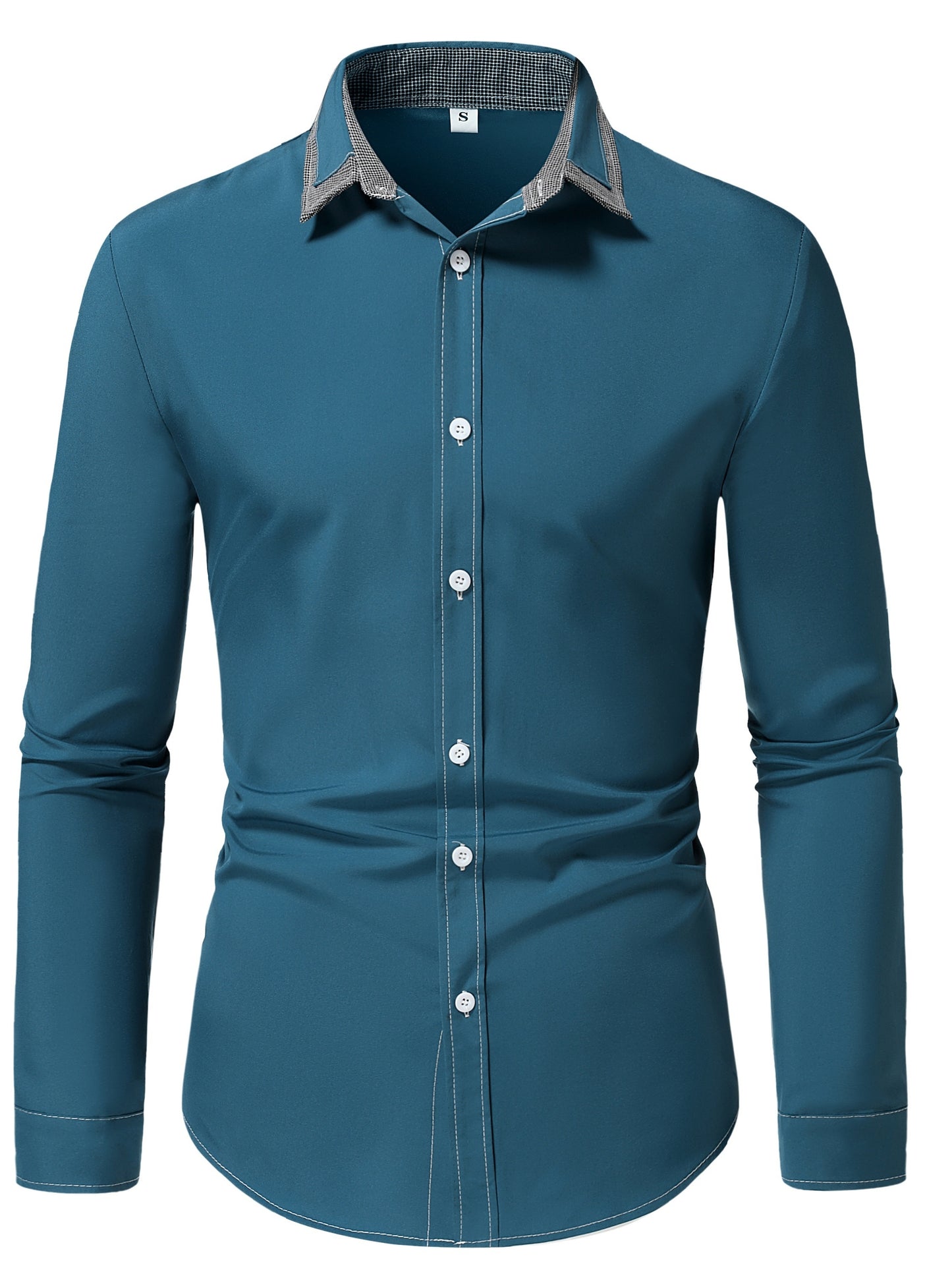 Chemise de couleurs contrastants pour un style décontracté et moderne pour hommes