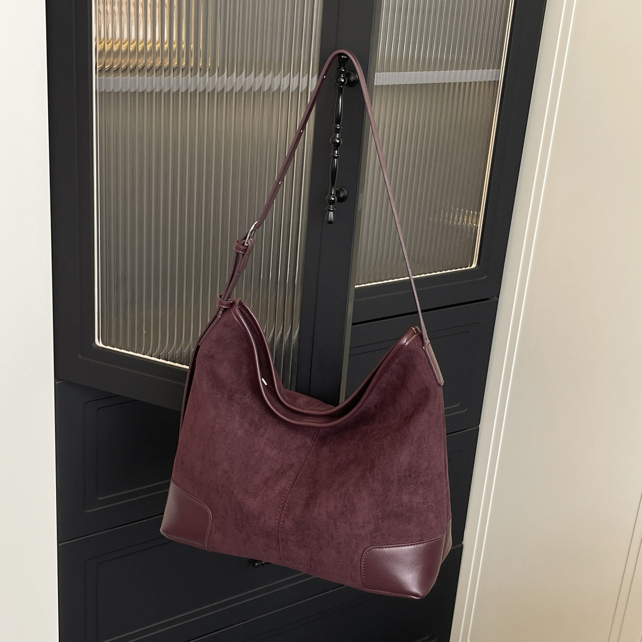 Sac à bandoulière en suédé pour femmes