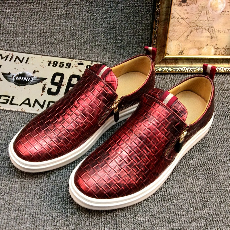 Chaussures pour hommes en cuir respirantes
