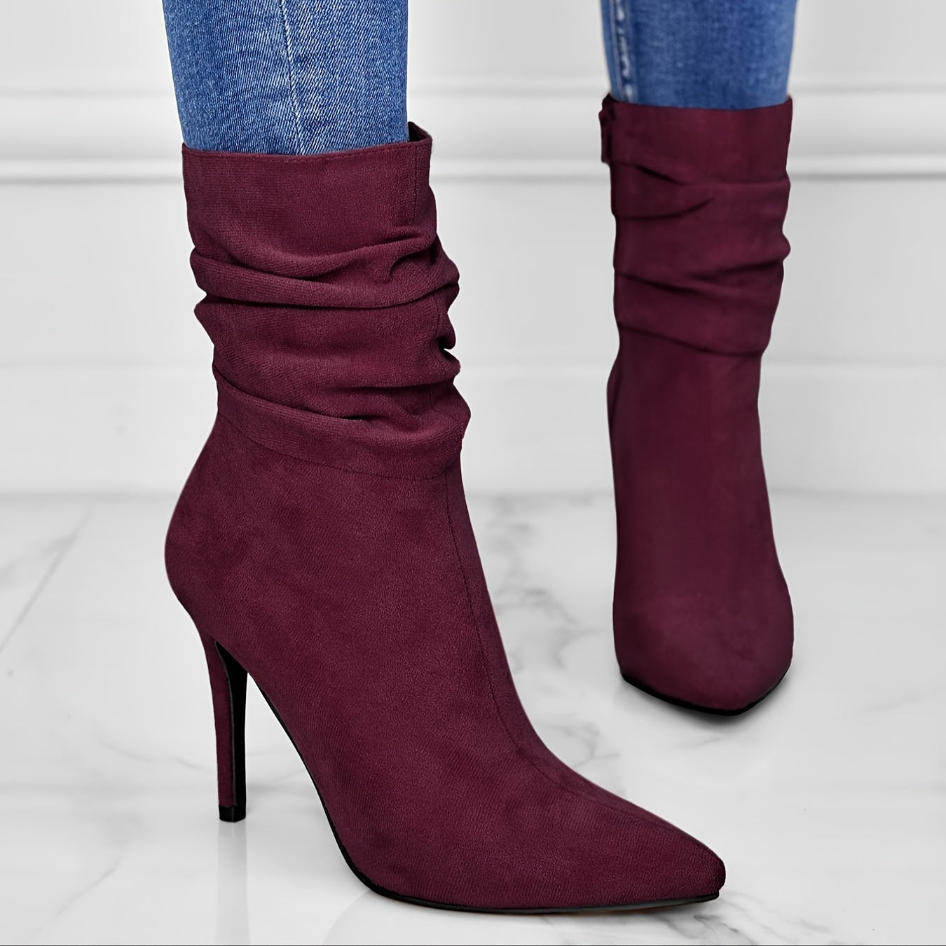 Bottines mi-mollet pour femme