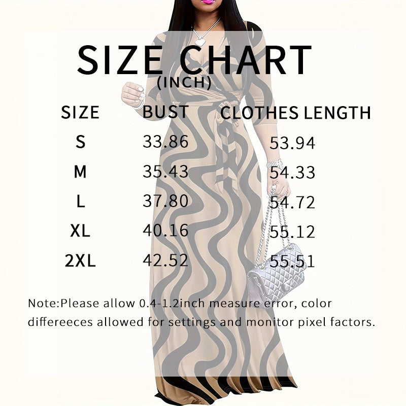 Robes longues à imprimé géométrique d'été pour femmes