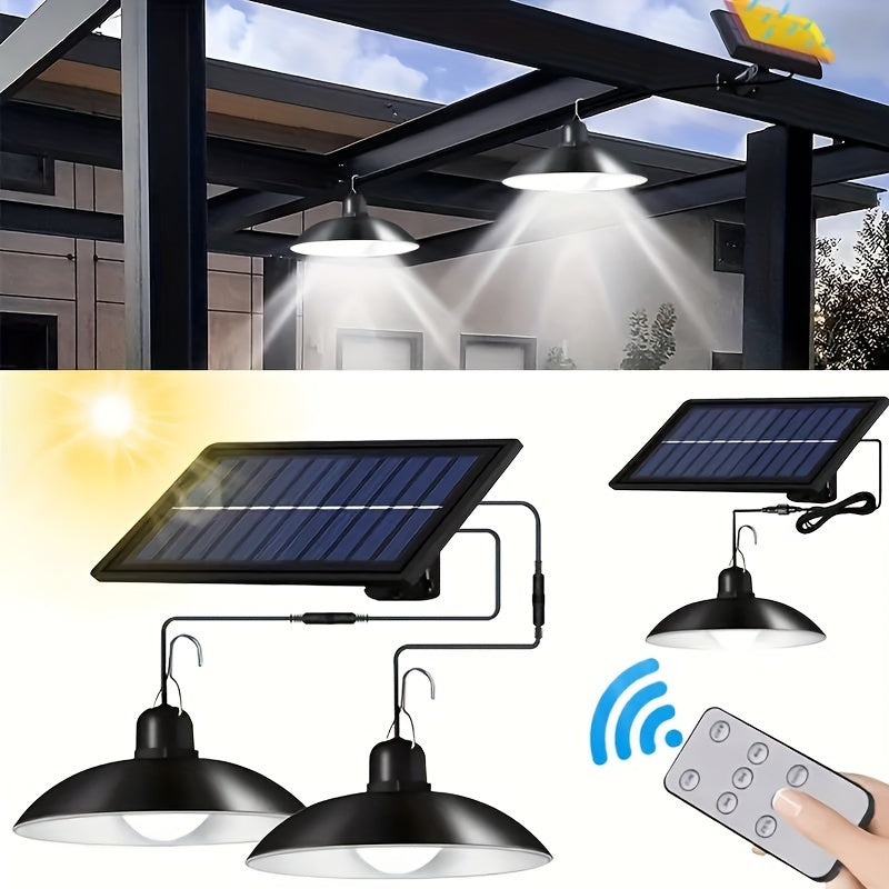 Luminaire Suspendu LED à Énergie Solaire avec Télécommande, éclairage
