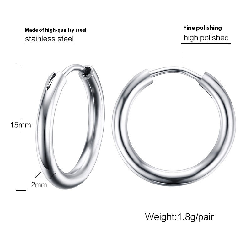 Boucles d'oreilles en acier inoxydable