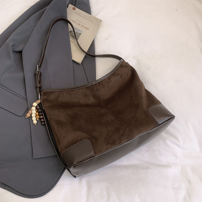 Sac à bandoulière en suédé pour femmes