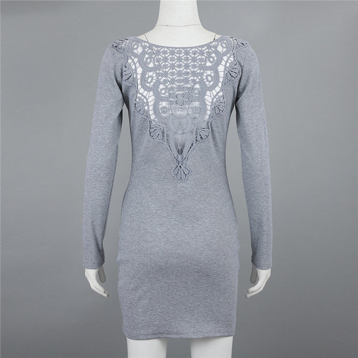 Robe moulante à manches longues