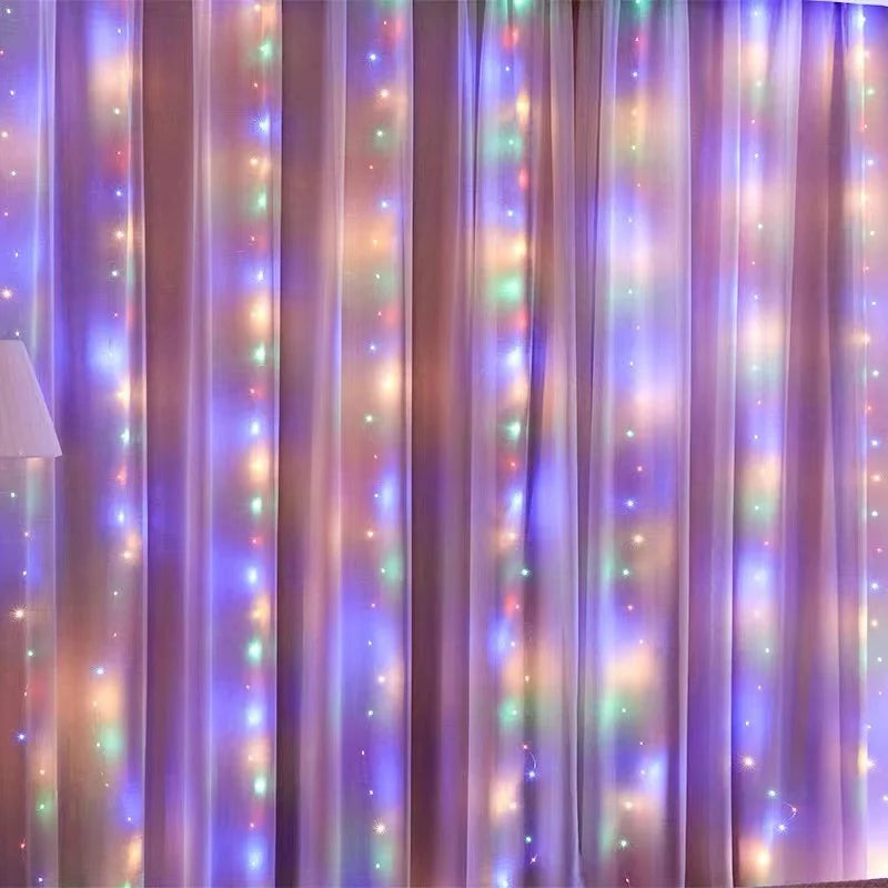 Curtain Garland for Windows USB-Powered Fairy Lights Festoon with Remote Control Garland LED Lights for Decor Garden Lights