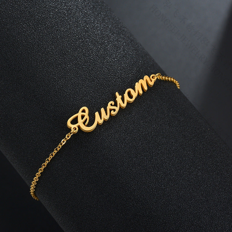 Bracelet de cheville nom personnalisé