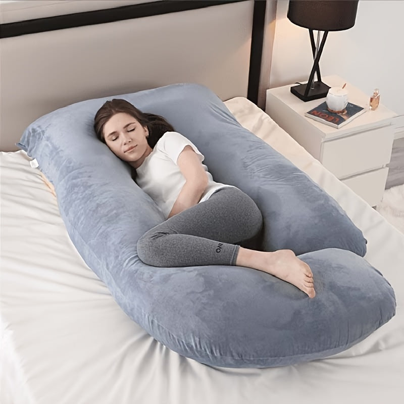 Oreiller de maternité en forme de J conçu pour soutenir votre corps pendant la grossesse
