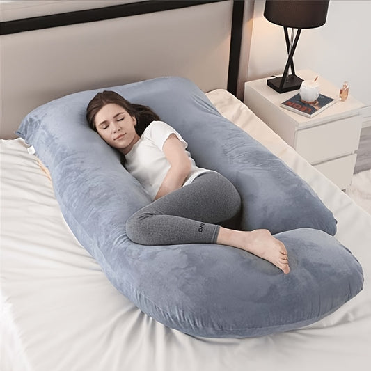 Oreiller de maternité en forme de J conçu pour soutenir votre corps pendant la grossesse