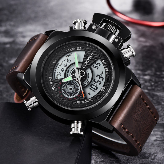 Montre de sport pour hommes, élégante dotée d'un double affichage pour un suivi optimal de vos activités