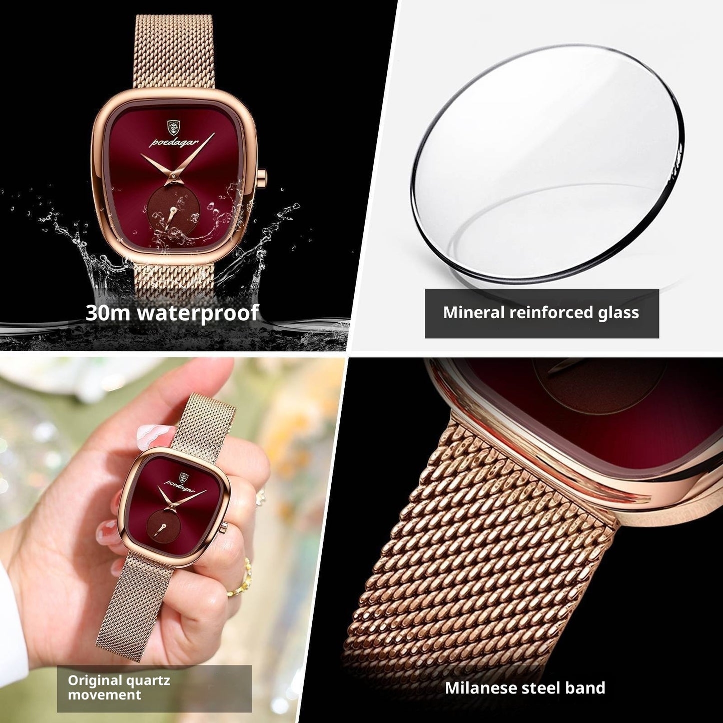 Montre élégante de style coréen avec design waterproof haute performance