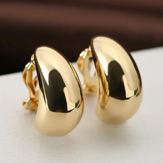 Pince à oreille de forme de goutte d'eau de luxe légère