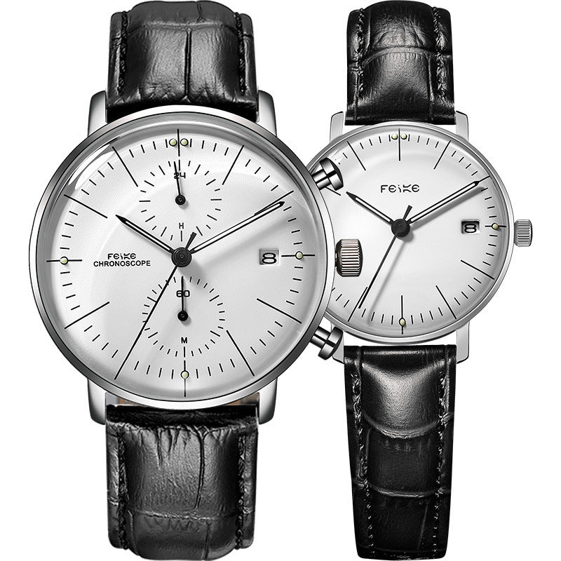 Montre à ceinture étanche simple à la mode pour hommes et femmes