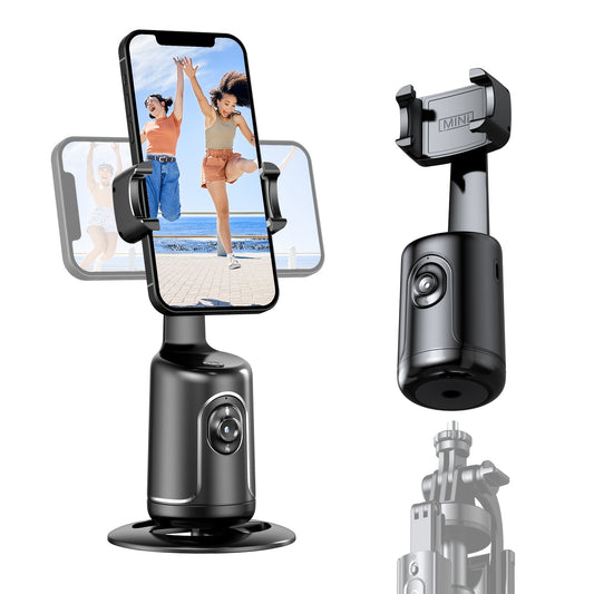 Trépied intelligent avec suivi automatique du visage pour capturer chaque moment en direct. Rotation 360° sans application requise