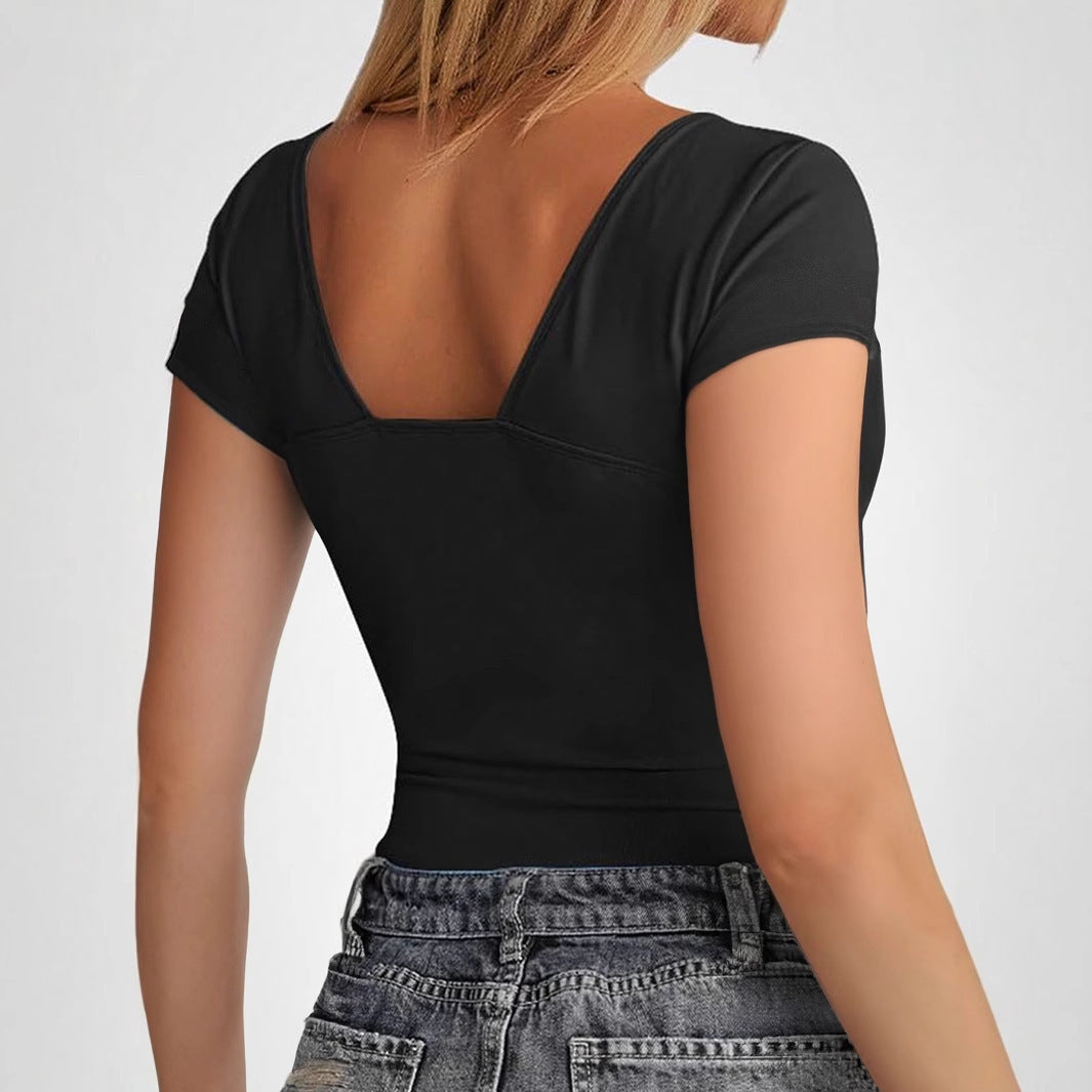 T-shirt Slim À Manches Courtes Pour Femme