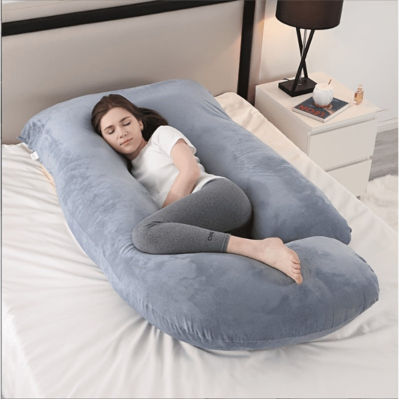 Oreiller de maternité en forme de J conçu pour soutenir votre corps pendant la grossesse