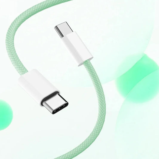 PD 60W Type C to Type C Color Cable For  iphone 15 15pro  Fast Charging For Xiaomi Samsung Huawei Type C Weaving Cable  1M 2M 3M
