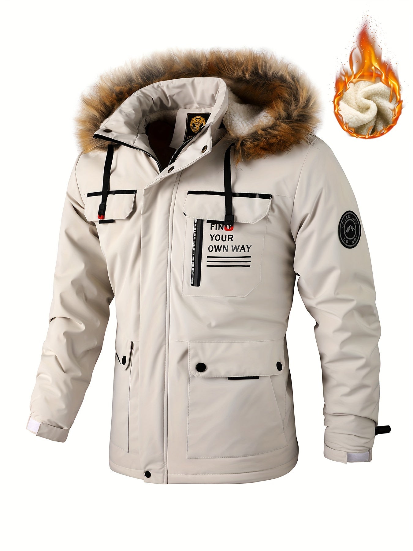 Veste coupe-vent d'hiver pour hommes