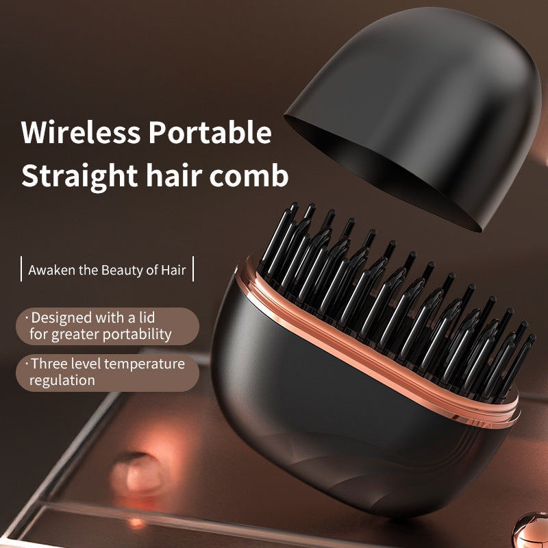 Peigne lissant miniature avec technologie de charge sans fil pour un styling pratique en déplacement