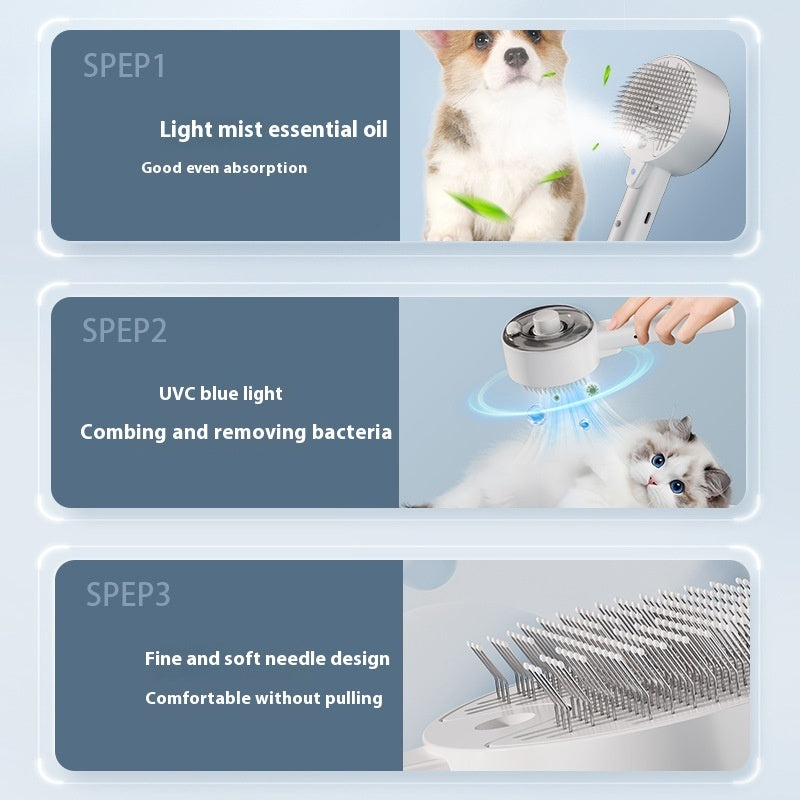 Brosse à vapeur pour chien et chat