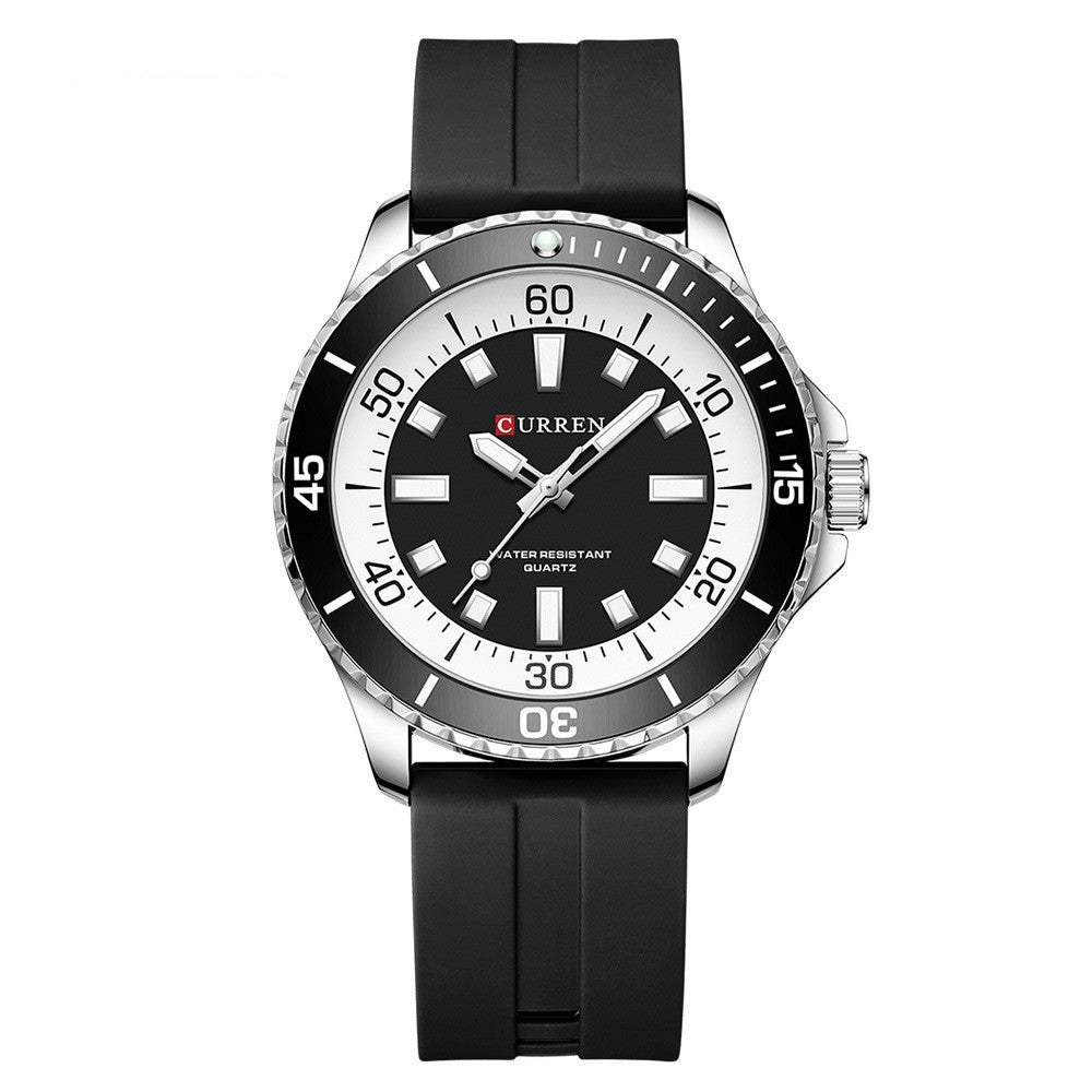 Montre à quartz simple à grand cadran pour hommes